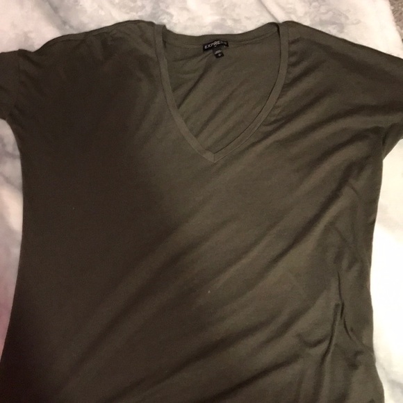 Army green flowey shirt - Picture 2 of 2